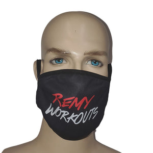 Remy Workouts Face Mask Mouth Washable Fashion Reusable Black Men Women Unisex