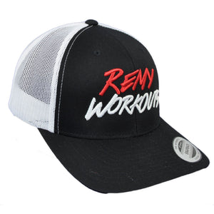 RemyWorkouts Mesh White Black Hat Cap Snapback