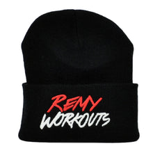 Load image into Gallery viewer, RemyWorkouts Black Knit Beanie Cuffed Skully